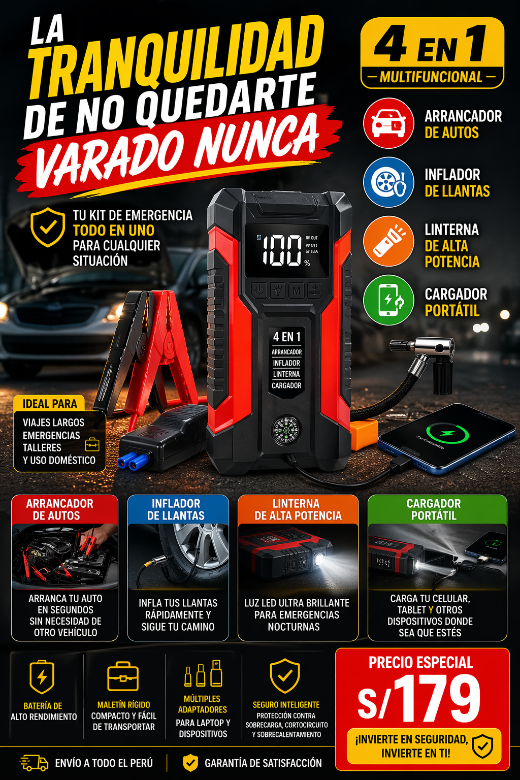 Kit arranca fácil 4 en 1